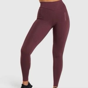 Women's Gym Shark Burgundy Leggings